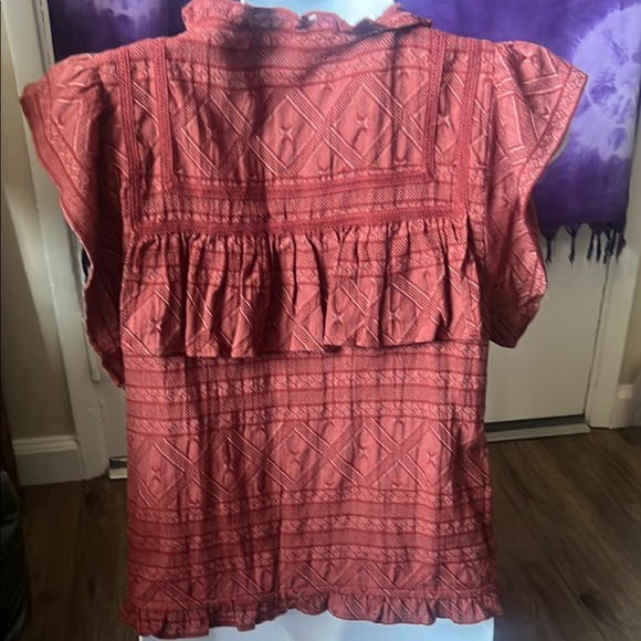 Rust Button-Up Women's Top - Picture 9 of 11